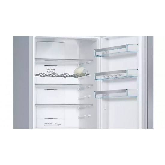 Bosch Ψυγειοκαταψύκτης 368lt Total NoFrost Υ203xΠ60xΒ66εκ. Inox KGN397LEQ