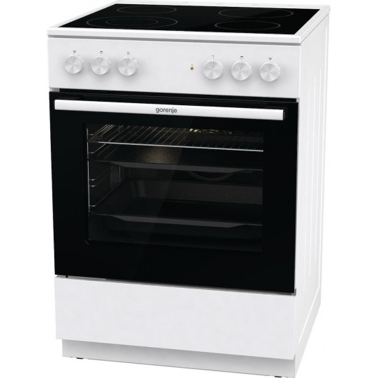 Gorenje GEC6A41WC Κουζίνα 71lt με Κεραμικές Εστίες Π60εκ. Λευκή
