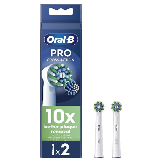 Oral-B Pro CrossAction Ανταλλακτικές Κεφαλές για Ηλεκτρική Οδοντόβουρτσα 2τμχ