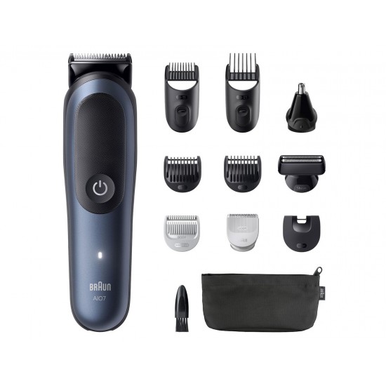Braun All-in-one Series 7 Σετ Επαναφορτιζόμενης Κουρευτικής Μηχανής Μαύρο AIO7540