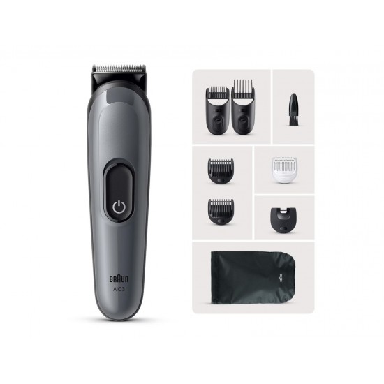 Braun Series 3 Επαναφορτιζόμενη Κουρευτική Μηχανή Γκρι AIO3540 Braun Series 3 Επαναφορτιζόμενη Κουρευτική Μηχανή Γκρι AIO3540