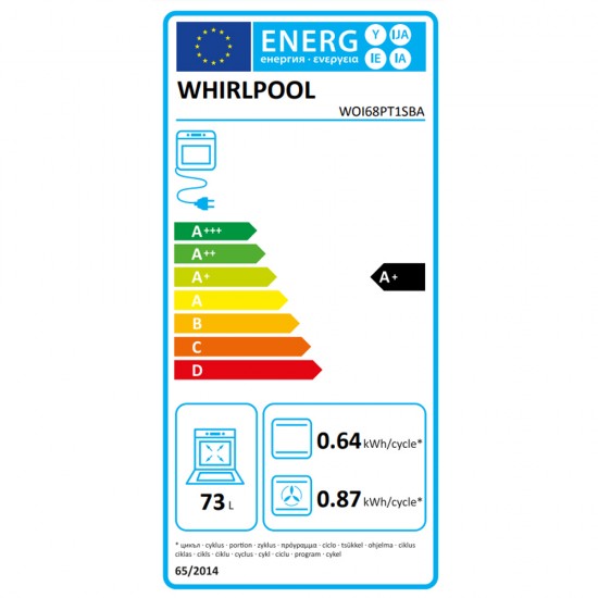 Whirlpool WOI68PT1SBA Φούρνος άνω Πάγκου 73lt Π59.5εκ. Μαύρος Whirlpool WOI68PT1SBA Φούρνος άνω Πάγκου 73lt Π59.5εκ. Μαύρος