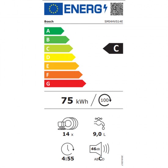 Bosch Εντοιχιζόμενο Πλυντήριο Πιάτων με Wi-Fi για 14 Σερβίτσια Π60xY82εκ. SMI4HVS14E