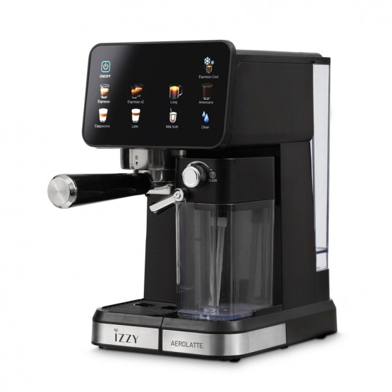 Izzy IZ-6020 Μηχανή Espresso 1450W Πίεσης 20bar για Cappuccino Μαύρη