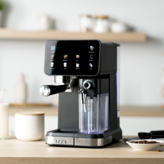 Izzy IZ-6020 Μηχανή Espresso 1450W Πίεσης 20bar για Cappuccino Μαύρη