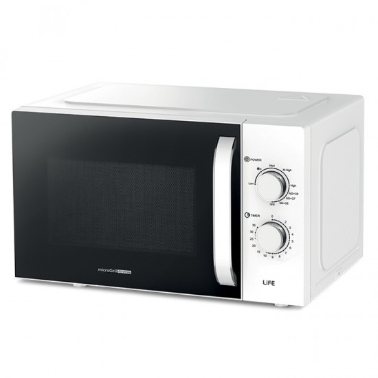 Life 221-0501 Φούρνος Μικροκυμάτων με Grill 25lt Λευκός