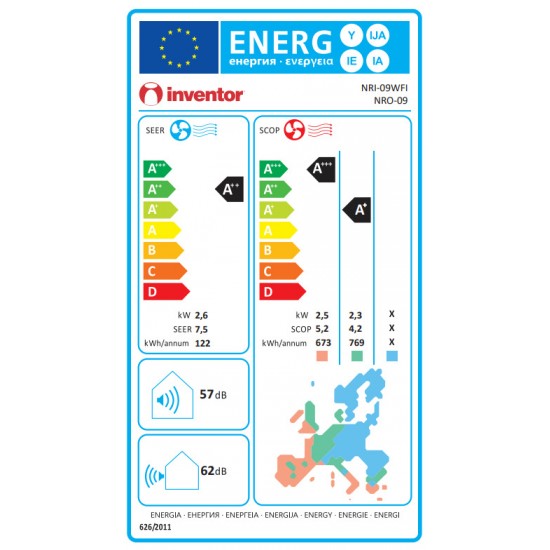 Inventor Nura Κλιματιστικό Inverter 9000 BTU με Τεχνητή Νοημοσύνη Inventor Nura Κλιματιστικό Inverter 9000 BTU με Τεχνητή Νοημοσύνη