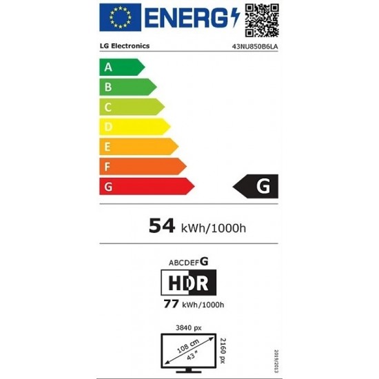 LG Smart Τηλεόραση 43" 4K UHD LED AI NU85 HDR (2026) 43NU850B6LA