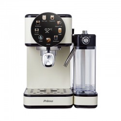 Primo PREM-40577 Αυτόματη Μηχανή Espresso 1350W Πίεσης 20bar για Cappuccino Ασημί 400577
