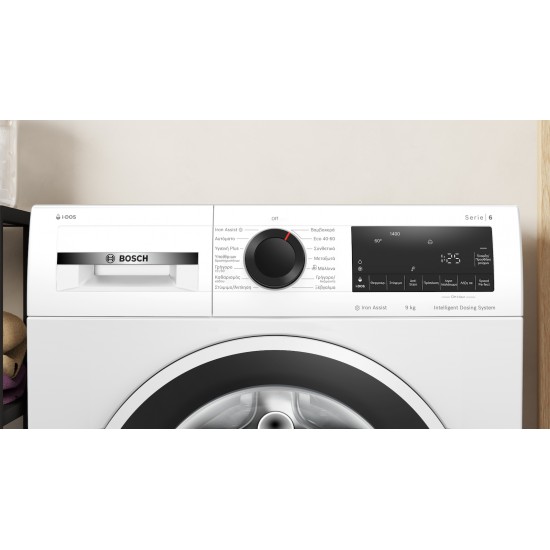 Bosch Πλυντήριο Ρούχων 9kg με Τεχνολογία Ατμού 1400 Στροφών Iron Assist WGG244FGGR