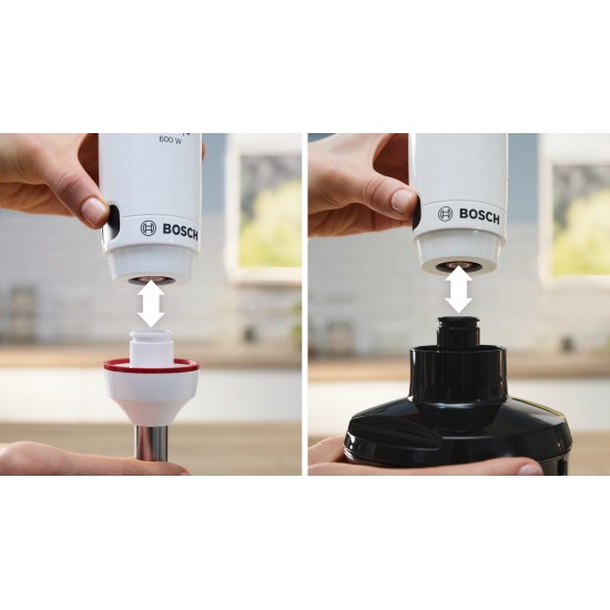 Bosch MSM4W220 Serie 4 Ραβδομπλέντερ με Ανοξείδωτη Ράβδο 600W Λευκό
