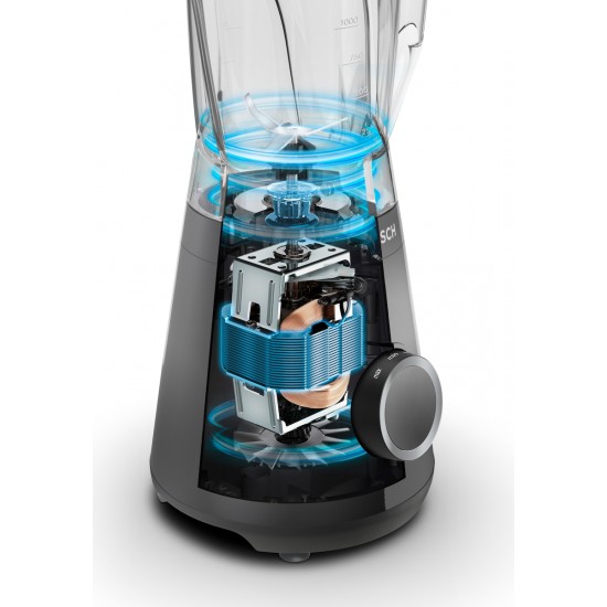 Bosch Serie 4 MMB6141B Μπλέντερ με Κανάτα Tritan 1.5 lt 1200W Μαύρο
