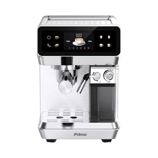 Primo PREM-40574 Αυτόματη Μηχανή Espresso 1350W Πίεσης 20bar Ασημί 400574