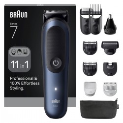 Braun All-in-one Series 7 Σετ Επαναφορτιζόμενης Κουρευτικής Μηχανής Μαύρο AIO7540