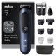 Braun All-in-one Series 7 Σετ Επαναφορτιζόμενης Κουρευτικής Μηχανής Μαύρο AIO7540