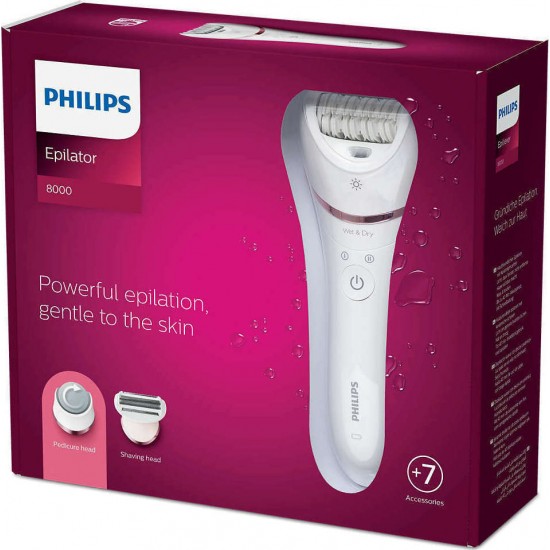 Philips Epilator Series 8000 Σετ Αποτρίχωσης Epilator για το Σώμα BRE730/00 Philips Epilator Series 8000 Σετ Αποτρίχωσης Epilator για το Σώμα BRE730/00