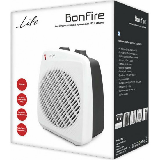 Life Bonfire IP21 Αερόθερμο Δαπέδου 2000W
