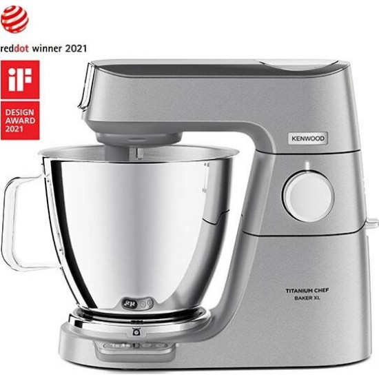 Kenwood KVL85.124SI Titanium Chef Baker XL Κουζινομηχανή 1200W με Ανοξείδωτο Κάδο 7lt Γκρι