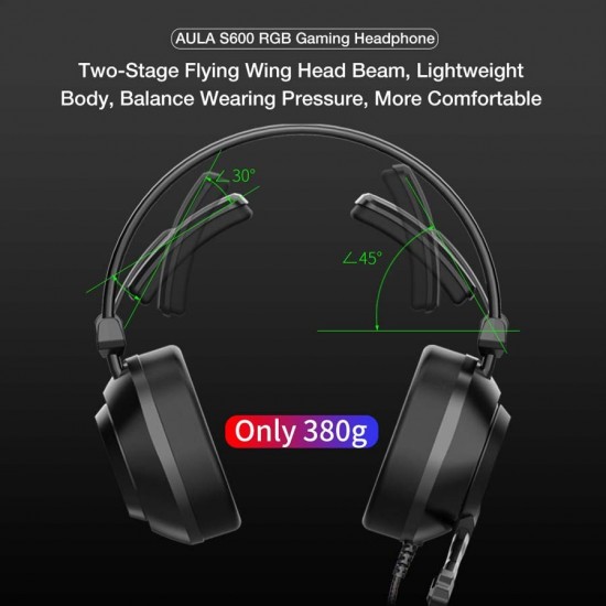 Aula Mountain S600 Over Ear Gaming Headset με σύνδεση USB