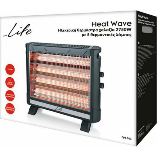 Life QH-101 Σόμπα Χαλαζία με Θερμοστάτη 2750W Life QH-101 Σόμπα Χαλαζία με Θερμοστάτη 2750W
