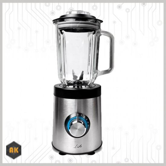 Life Veloce Μπλέντερ για Smoothies με Γυάλινη Κανάτα 1.5lt 800W Inox
