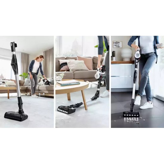 Bosch Unlimited 7 Επαναφορτιζόμενη Σκούπα 2 σε 1 Stick & Χειρός 18V White