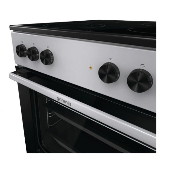 Gorenje GEC6A41SC Κουζίνα 71lt με Κεραμικές Εστίες Π60εκ. Inox