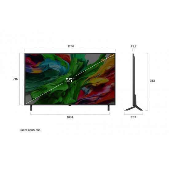 LG 55QNED87A6B Smart T.V. 55"4K evo AI HDR UHD QNED 2025