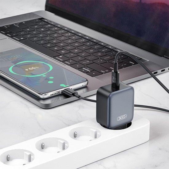 XO Φορτιστής Χωρίς Καλώδιο με Θύρα USB-C 20W Quick Charge 2.0 / Quick Charge 3.0 Μαύρος (L153) 249-0187