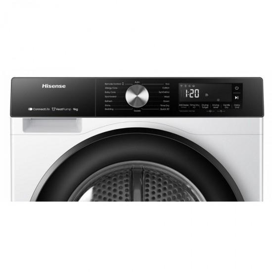 Hisense DH3S902BWCC Στεγνωτήριο 9kg με Αντλία Θερμότητας