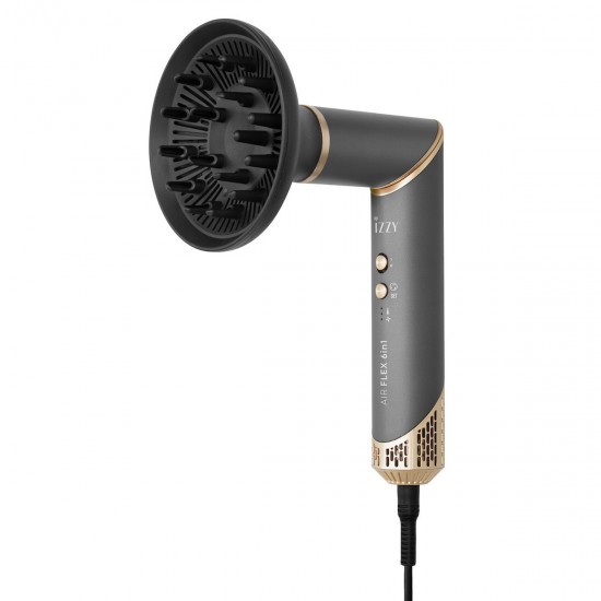Izzy Multistyler Airflex 6 in 1 Ηλεκτρική Βούρτσα με Αέρα για Ίσιωμα και Μπούκλες 1500W IZ-7212