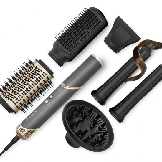 Izzy Multistyler Airflex 6 in 1 Ηλεκτρική Βούρτσα με Αέρα για Ίσιωμα και Μπούκλες 1500W IZ-7212