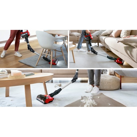 Bosch BBS711ANM Unlimited 7 ProAnimal Επαναφορτιζόμενη Σκούπα 2 σε 1 Stick & Χειρός 18V Red