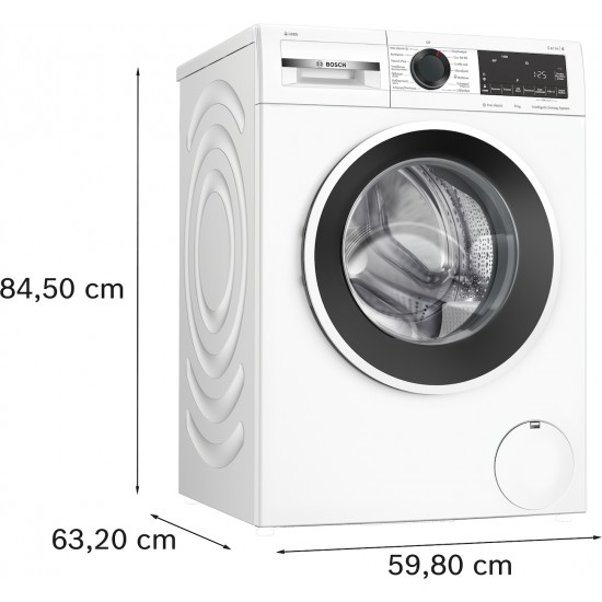 Bosch Πλυντήριο Ρούχων 9kg με Τεχνολογία Ατμού 1400 Στροφών Iron Assist WGG244FGGR