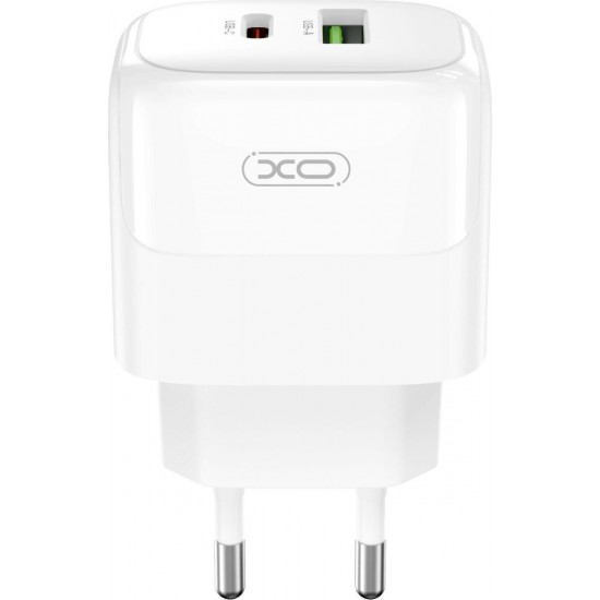 XO Φορτιστής Χωρίς Καλώδιο με Θύρα USB-A και Θύρα USB-C 20W Power Delivery Λευκός (L137) 249-0180 XO Φορτιστής Χωρίς Καλώδιο με Θύρα USB-A και Θύρα USB-C 20W Power Delivery Λευκός (L137) 249-0180