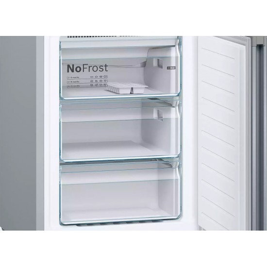 Bosch Ψυγειοκαταψύκτης 326lt Total NoFrost Υ186xΠ60xΒ66εκ. Metal Look KGN36VLED Bosch Ψυγειοκαταψύκτης 326lt Total NoFrost Υ186xΠ60xΒ66εκ. Metal Look KGN36VLED