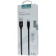 Powertech Braided USB 2.0 to micro USB Cable Μαύρο 1m (PTR-0045)