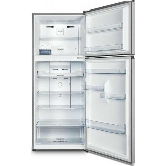 Hisense Ψυγείο Δίπορτο 381lt Total NoFrost Υ172xΠ70xΒ63.5εκ. Inox RT488N4DC2