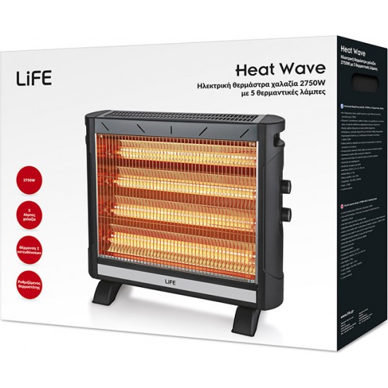 Life QH-101 Σόμπα Χαλαζία με Θερμοστάτη 2750W Life QH-101 Σόμπα Χαλαζία με Θερμοστάτη 2750W