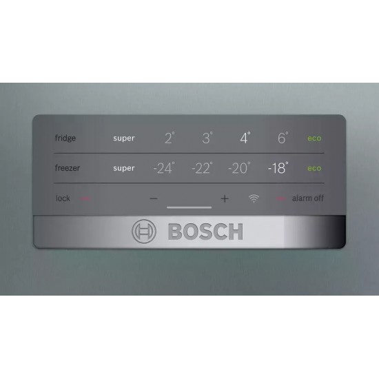 Bosch Ψυγειοκαταψύκτης 368lt Total NoFrost Υ203xΠ60xΒ66εκ. Inox KGN397LEQ
