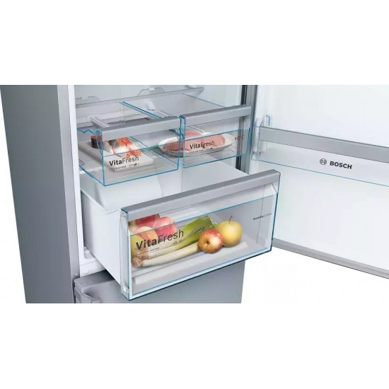 Bosch Ψυγειοκαταψύκτης 368lt Total NoFrost Υ203xΠ60xΒ66εκ. Inox KGN397LEQ