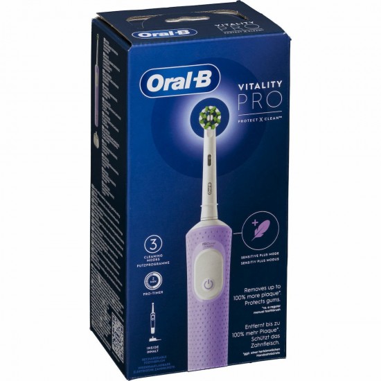 Oral-B Vitality Pro Protect X Clean Ηλεκτρική Οδοντόβουρτσα με Χρονομετρητή Lilac Violet