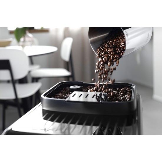 De'Longhi Magnifica Evo Αυτόματη Μηχανή Espresso 1450W Πίεσης 15bar για Cappuccino με Μύλο Άλεσης Ασημί