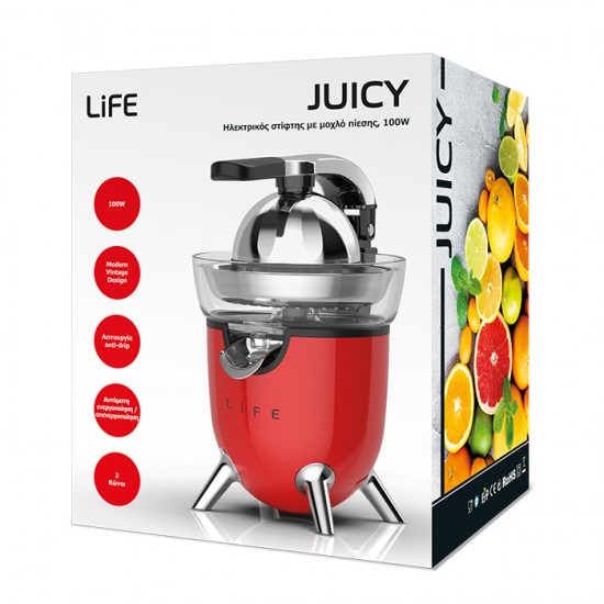 Life Juicy 221-0388 Ηλεκτρικός Στίφτης 100W Κόκκινος