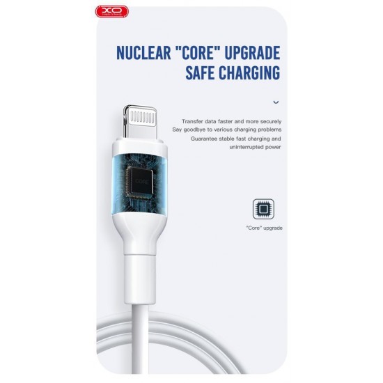 XO NB212 USB to Lightning Cable Ροζ 1m (16.005.0203) 249-0160