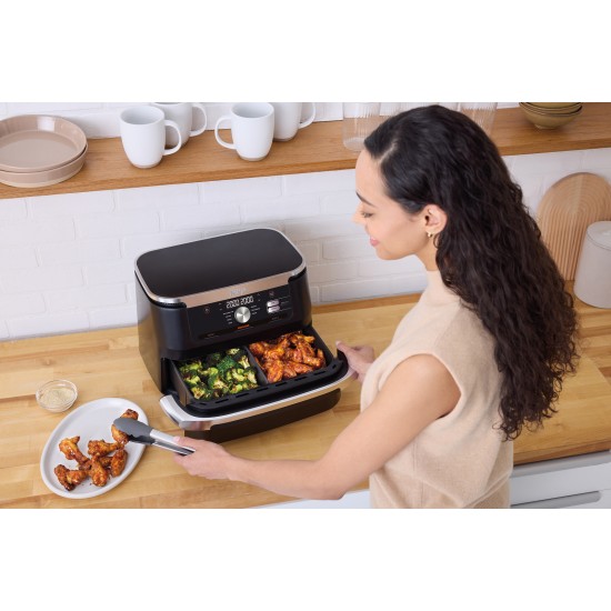 Ninja Foodi FlexDrawer Dual Air Fryer 10.4lt Μαύρο AF500EU Ninja Foodi FlexDrawer Dual Air Fryer 10.4lt Μαύρο AF500EU