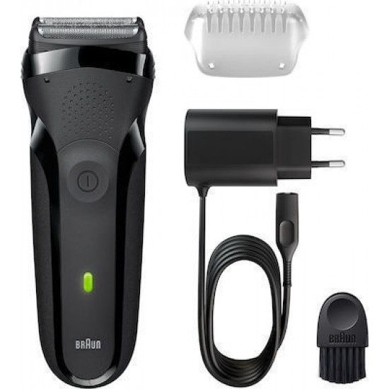 Braun Series 3 300S/BLK Περιστρεφόμενη Ξυριστική Μηχανή Προσώπου Επαναφορτιζόμενη