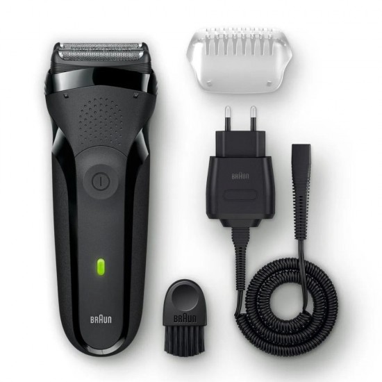 Braun Series 3 300S/BLK Περιστρεφόμενη Ξυριστική Μηχανή Προσώπου Επαναφορτιζόμενη