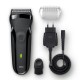 Braun Series 3 300S/BLK Περιστρεφόμενη Ξυριστική Μηχανή Προσώπου Επαναφορτιζόμενη