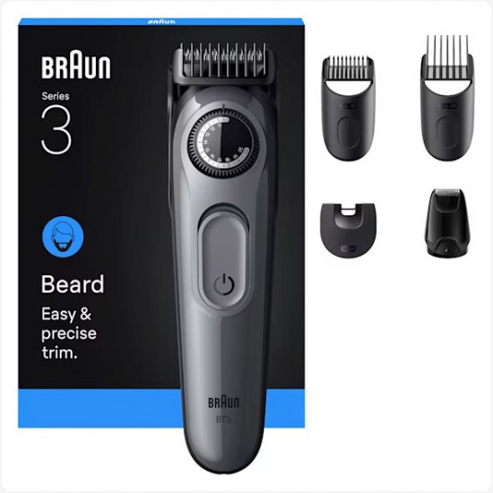 Braun Series 3 Επαναφορτιζόμενη Κουρευτική Μηχανή Γκρι BT3560